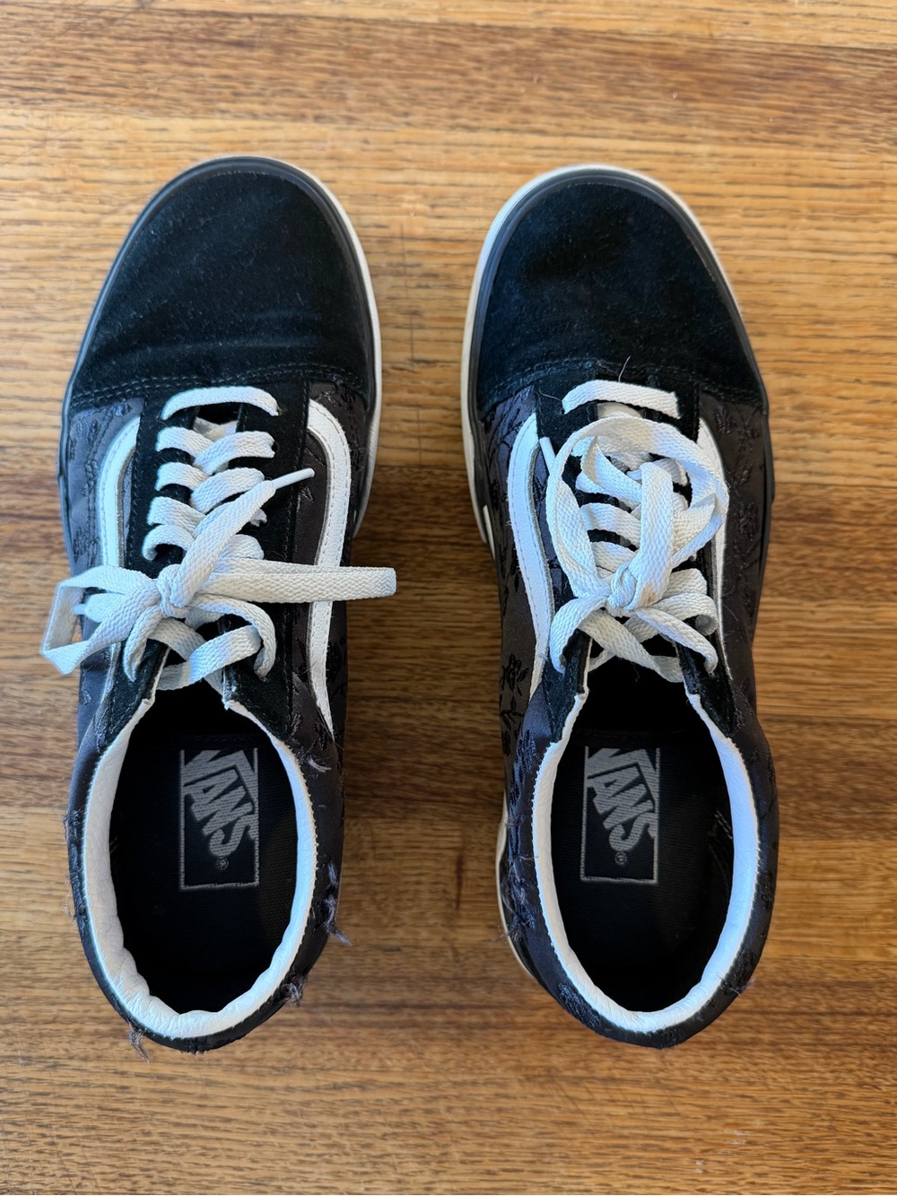 Vans Black and White Old Skool Low-Top Sneakers